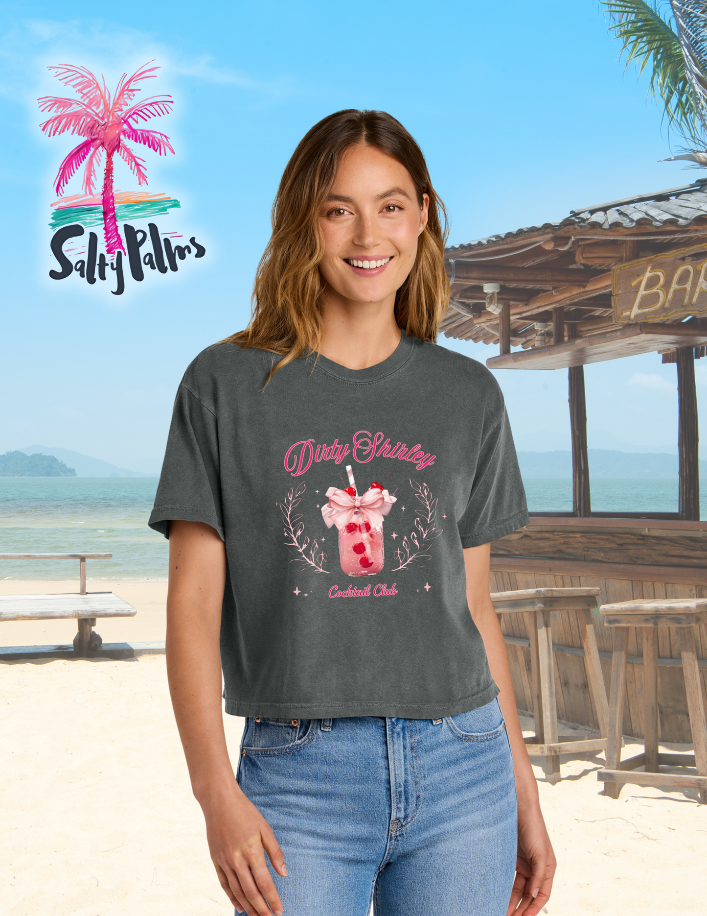 Women's Boxy Tee- Dirty Shirley Cocktail Club