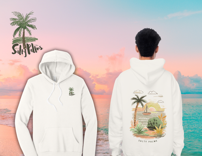 Salty Palms Vintage White Hoodie- Salty Palms OG