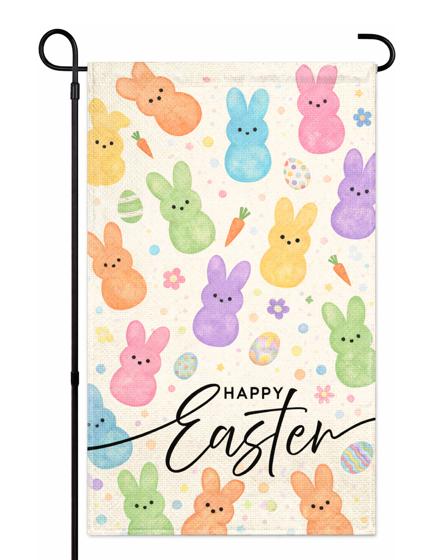 Happy Easter Peeps Flag 12x18
