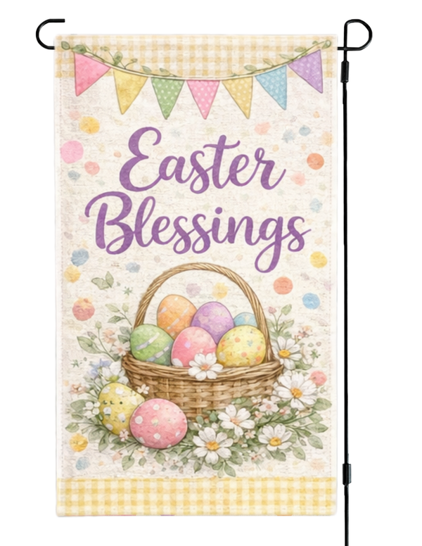Easter Blessings Flag 12x18