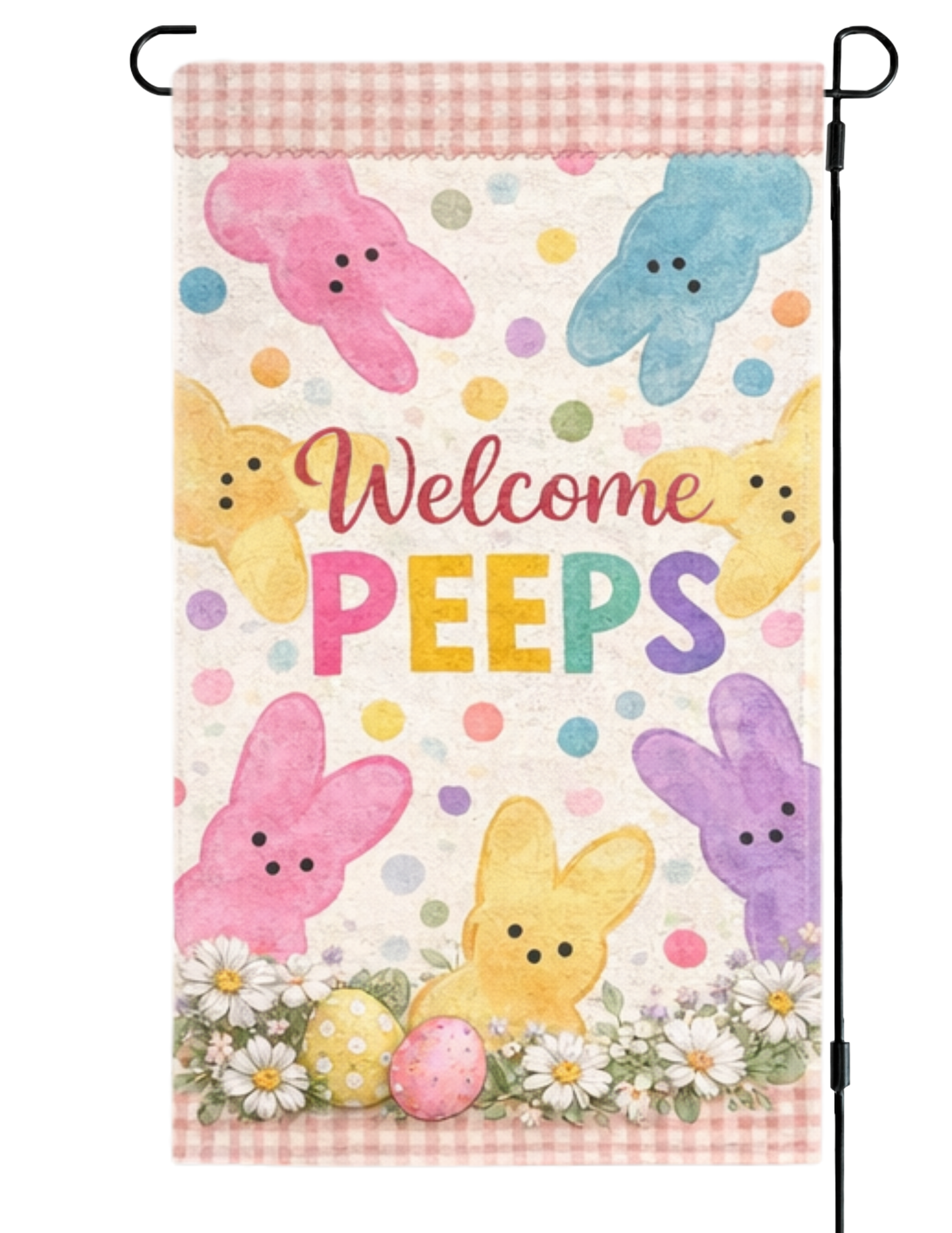Easter Welcome Peeps Flag 12x18