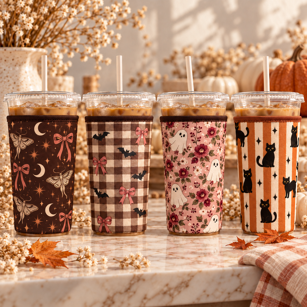 Halloween Iced Coffee Sleeves
