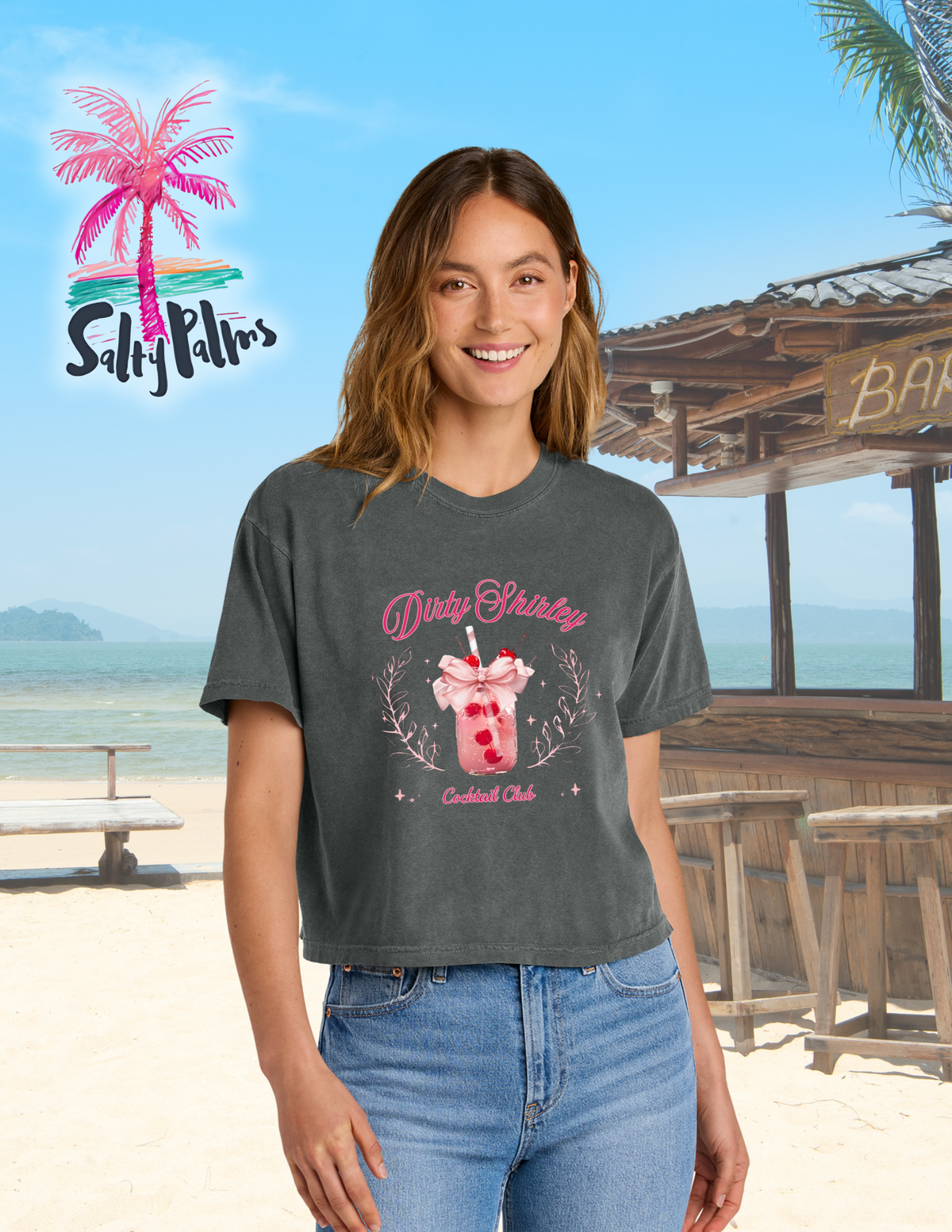 Women's Boxy Tee- Dirty Shirley Cocktail Club