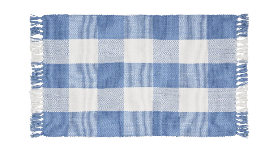 Layering rug for under entry mat