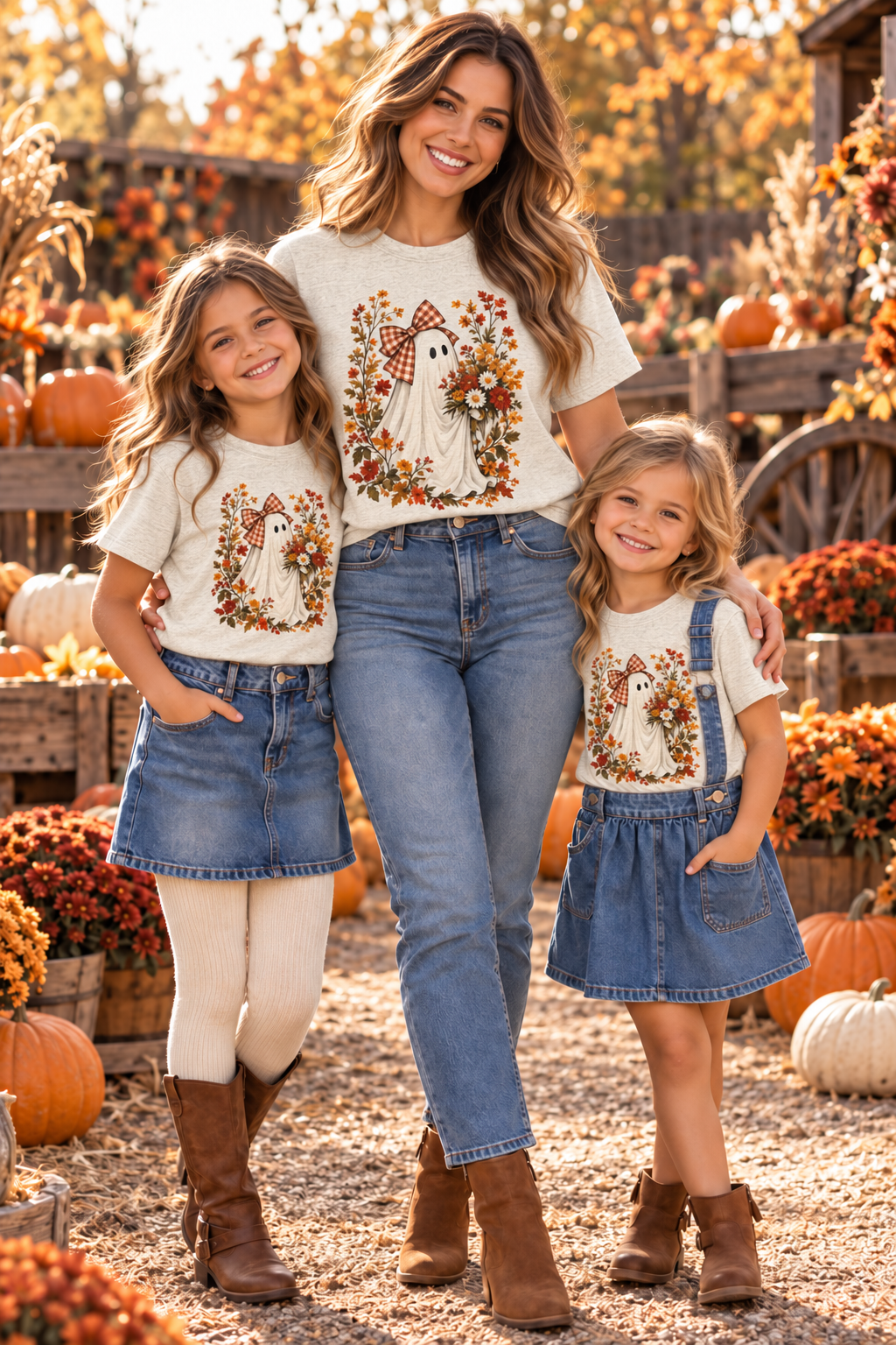 Fall Bouquet Ghost Tee Adult & Youth